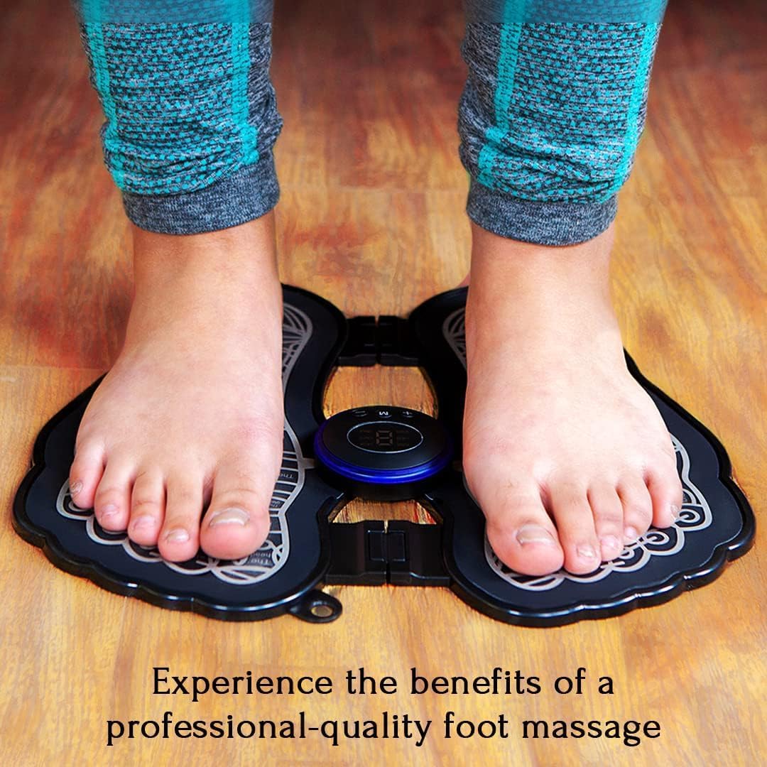 Foot Massager Pain Relief,Elecrtic EMS Massage Mat -8 Mode/16 Vibration Automatic Wireless Folding Massager (Foot Massager) Foot Massager Pain Relief,Elecrtic EMS Massage Mat -8 Mode/16 Vibration Automatic Wireless Folding Massager (Foot Massager)